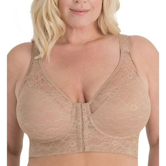 Leading Lady The Grace -Lace Covered Front Close Wireless Posture Bra 40C - Picture 4 of 5